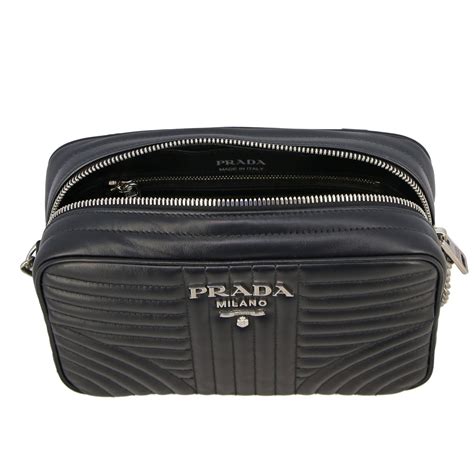 prada mini diagramme leather shoulder bag